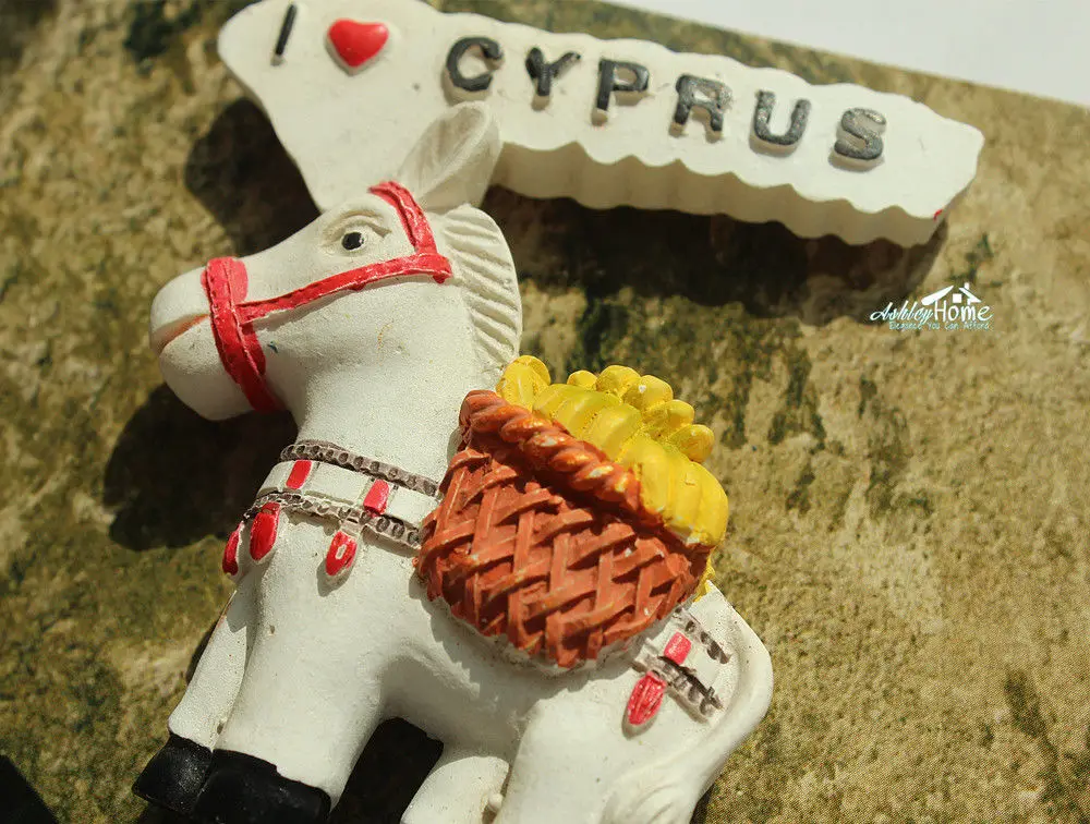 Забавный сувенир на Кипре с изображением осла для туризма и путешествий 3D магнит