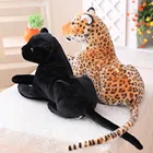 Плюшевые Черные искусственные реалистичные мягкие животные пантера плюшевые реалистичные леопардовые мягкие куклы подарок для детей