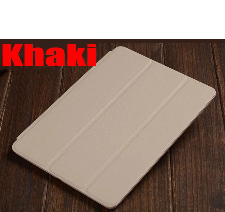 Совершенно официальный смарт-чехол для iPad 9,7 дюймов ультра тонкий из искусственной кожи флип-чехол для нового iPad 9,7 ID701 - Цвет: Хаки
