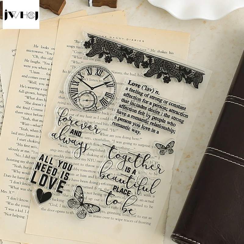 1 шт часы английская буква прозрачный силиконовый штамп Детский Набор для