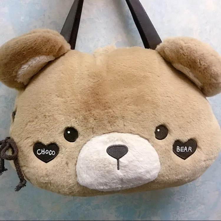Зимние Алиса Лолита Kawaii шоколад медведь 3 способа сумка Плюшевые куклы Tote девушка сумки Для женщин Повседневное сумка