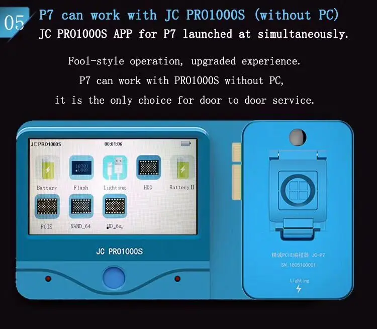 JC Pro1000S многофункциональный программист NAND PCIE чтение модуля записи для iPhone 6S 6SP 7 7P