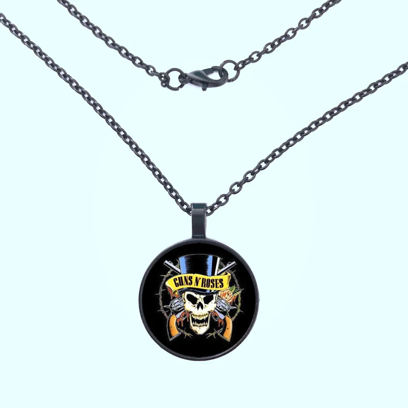 GDRGYB хит продаж 2019 Популярная рок группа Guns N Roses Art Picture стеклянный купольный кулон