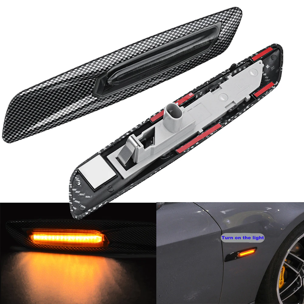 2 шт. индикатор поворота передний левый правый сигнал боковые габаритные огни для