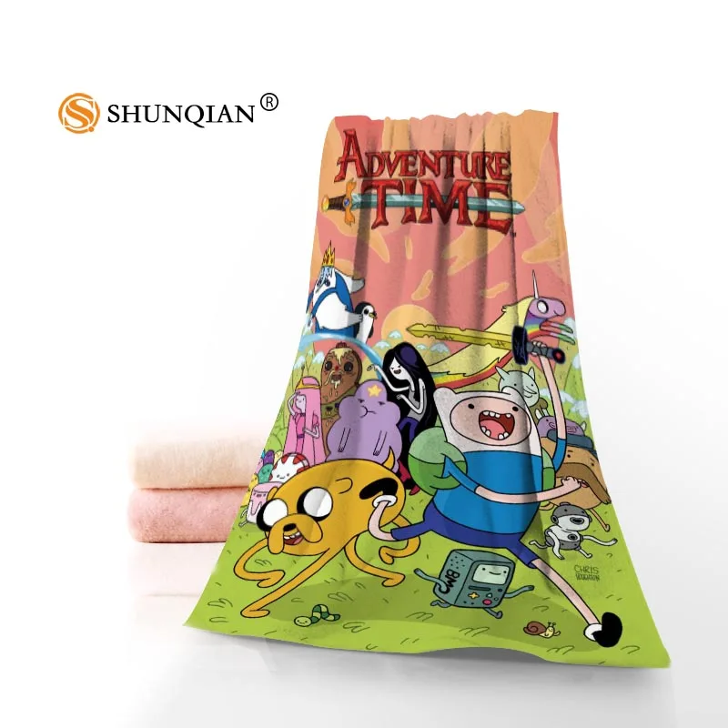 Современное полотенце для лица из микрофибры adventure time/банное размером 35x75 см 70x140 с