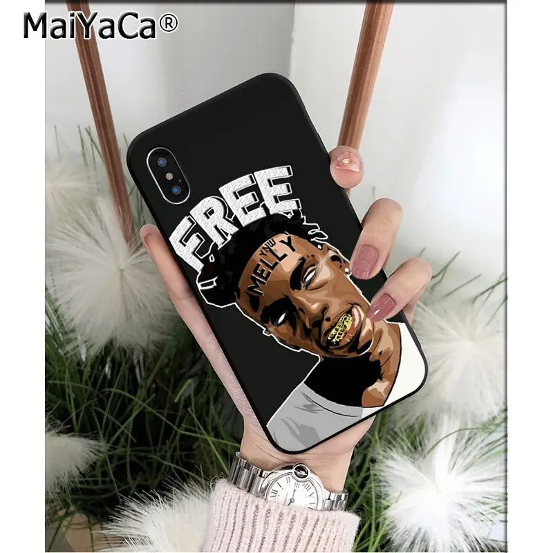 Мягкий Черный силиконовый чехол для телефона MaiYaCa Ynw Melly из ТПУ iPhone X XS MAX 6 6s 7 7plus 8