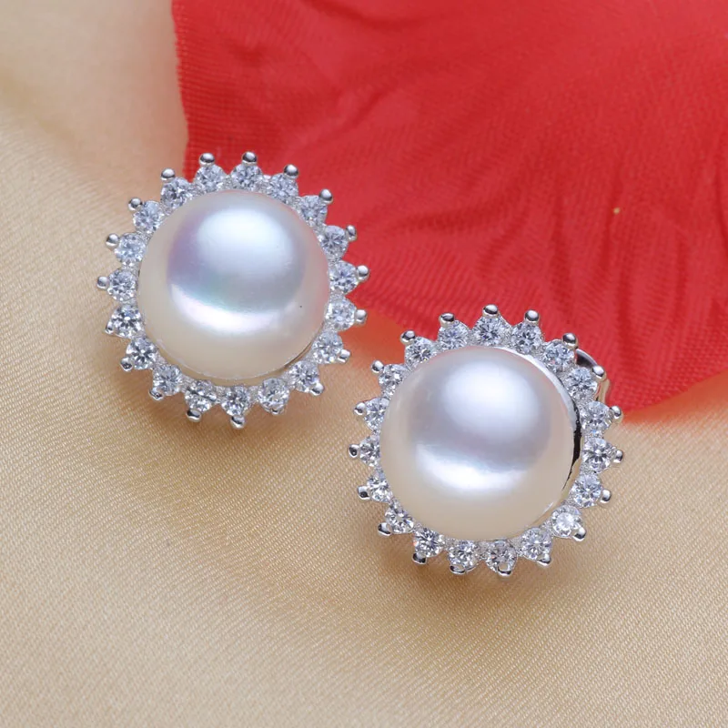 Вечная Свадьба Женский подарок Слово 925 Настоящее Красивое Жемчужное 11 мм 12