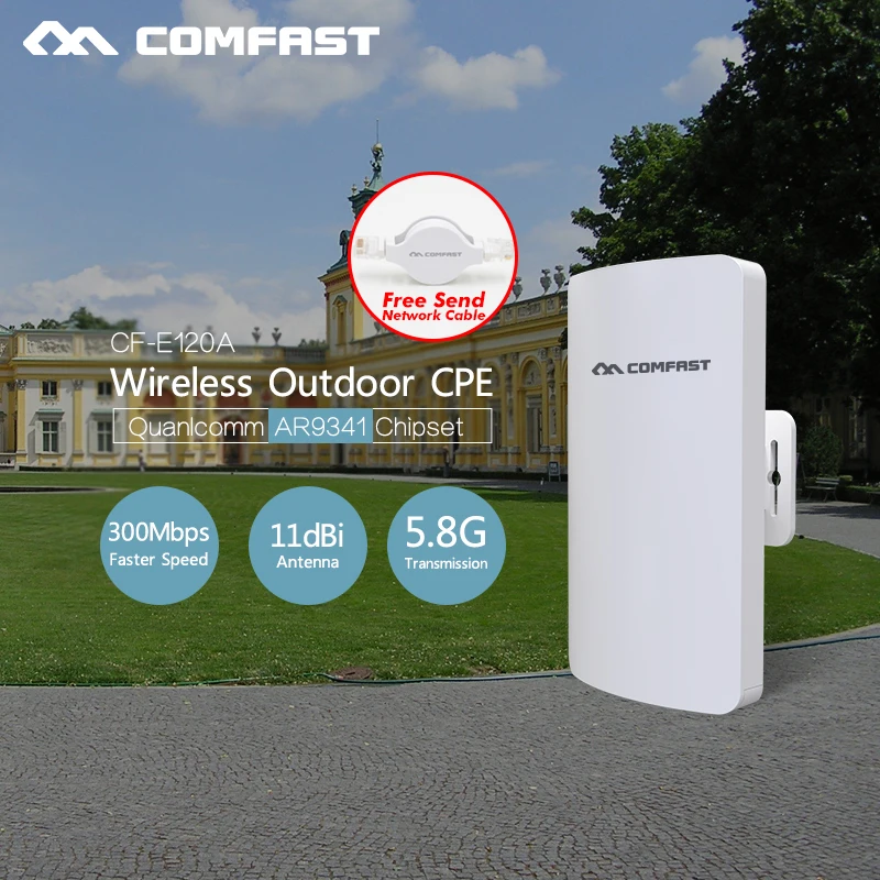 2 шт. Лидер продаж ~ COMFAST NanoStation WI FI 300 Мбит/с Открытый точки доступа 5.8 ГГц 11dbi Wi Fi