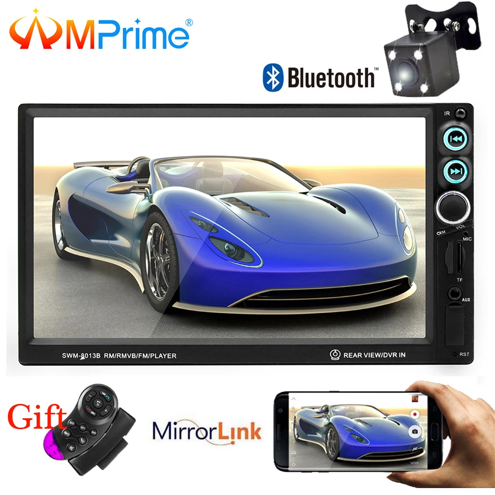 AMPrime автомобильный Радио 2din универсальный мультимедийный плеер 7 &quotBluetooth