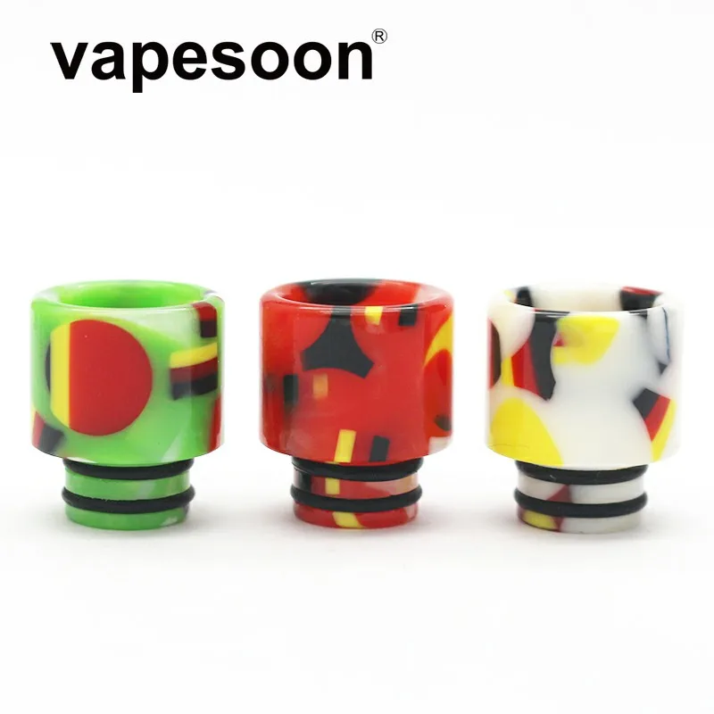 

Authentice VapeSoon New Design 510 Resin Drip Tip For MELO 3 MINI IJUST 2 TFV8 BABY TFV12 Baby Prince etc