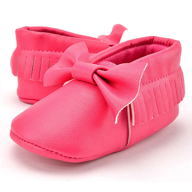 Милая обувь для маленьких детей повседневные Мокасины из искусственной кожи