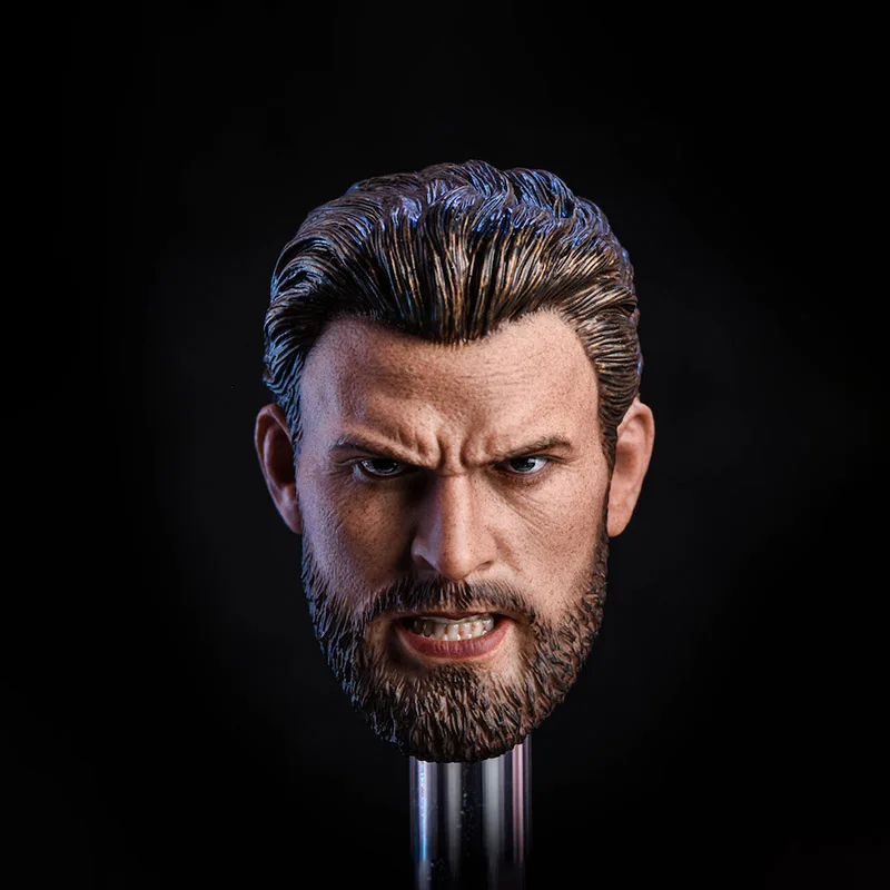 

1/6 Scale Bearded Angry Version Fierce Version Head Sculpt Headplay for 12" Action Figure Body
