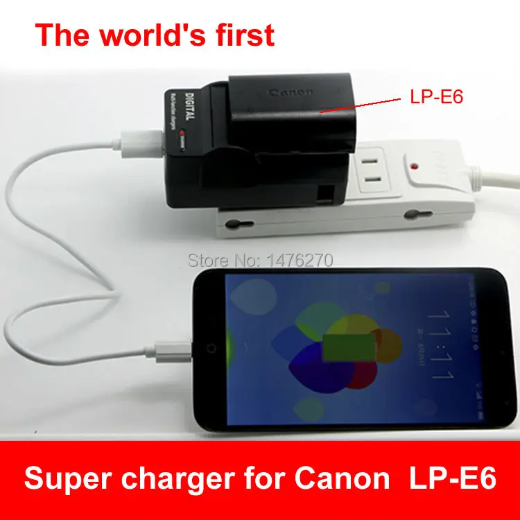 LP E6 LPE6 usb супер зарядное устройство (ACK E6) для Canon LC E6C EOS 5D Mark II III 5DS 6D 7D 60D 70D|usb plug