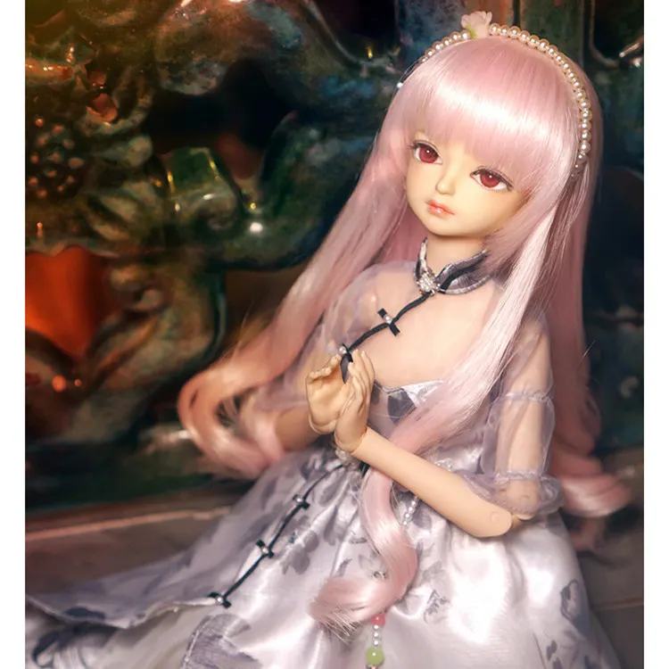 Fortune days 1/4 bjd бледно-розовые волосы в китайском стиле cheongsam 45 см сустав тела |
