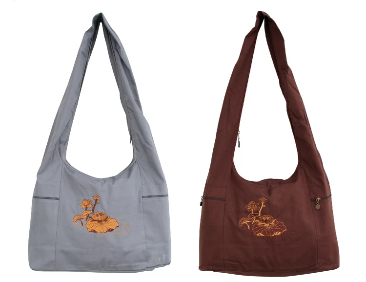 Двухслойная тонкая хлопковая Холщовая Сумка слинг для Будды 3 цвета сумка через