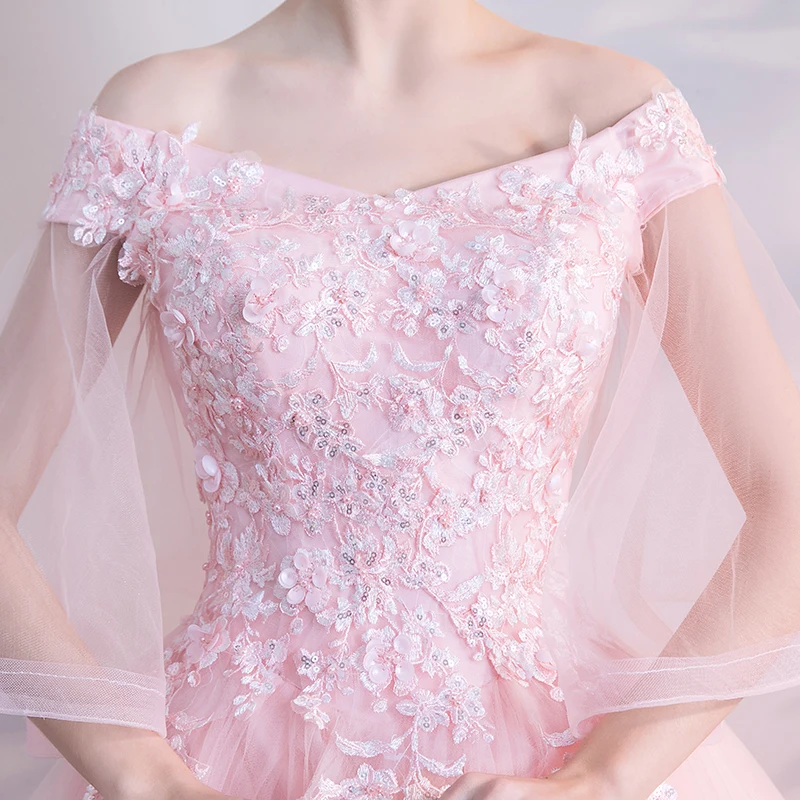 JaneVini очаровательные расшитые блестками розовые платья Quinceanera V шеи аппликационные Жемчужины для кружева с открытой спиной Большие размеры бальное платье халат 16 Ans