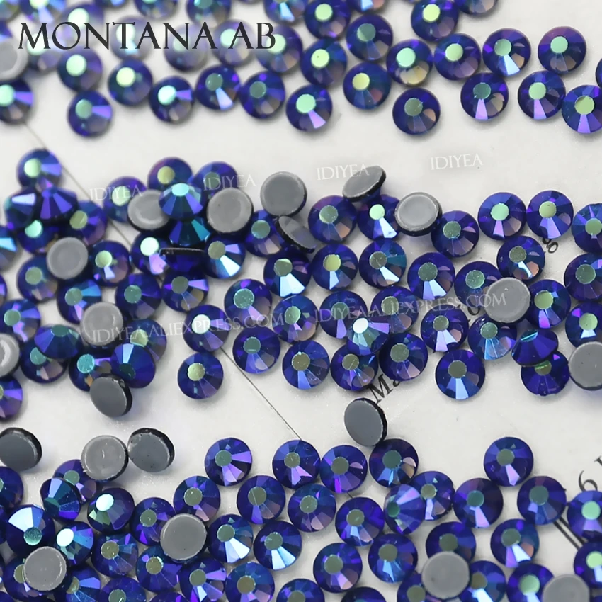 Стразы для ногтей Montana с AB покрытием Горячая фиксация Стразы для рукоделия одежда головистой формы с украшением в виде кристаллов Горячая фиксация камней блестящие стразы для ткань для художественного оформления ногтей, ручная работа