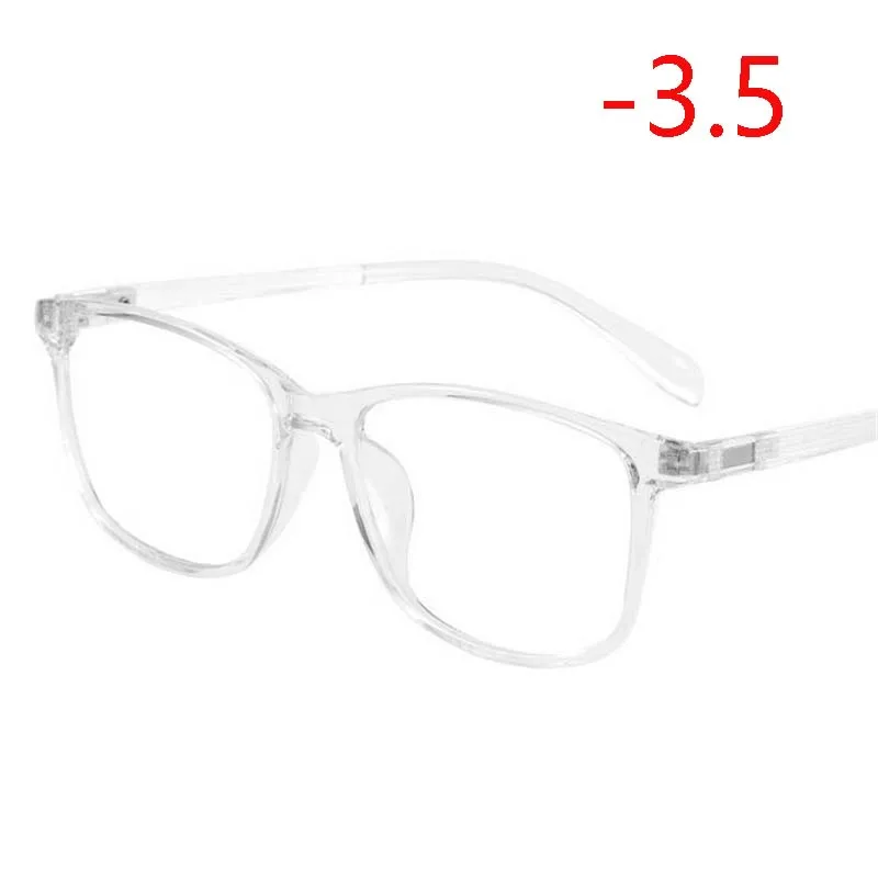 Myopia 350 Литературные студенческие очки для близорукости унисекс 1,56 асферические линзы очки по рецепту прозрачная оправа от 0 до 0,5 до 6,0 - Цвет оправы: Myopia 350
