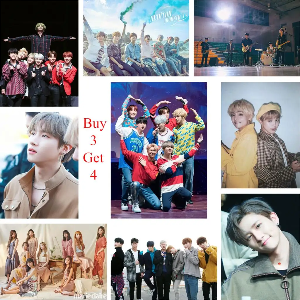 K-pop группа плакаты глянцевая бумага украшения комнаты HD печатает домашнее украшение Стены
