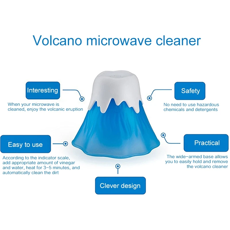 Kitchen Microwave Oven Cleaning Volcano Erupting Cleaner Cooking Tools Gadgets Clean In Few Minutes Dirt | Бытовая техника
