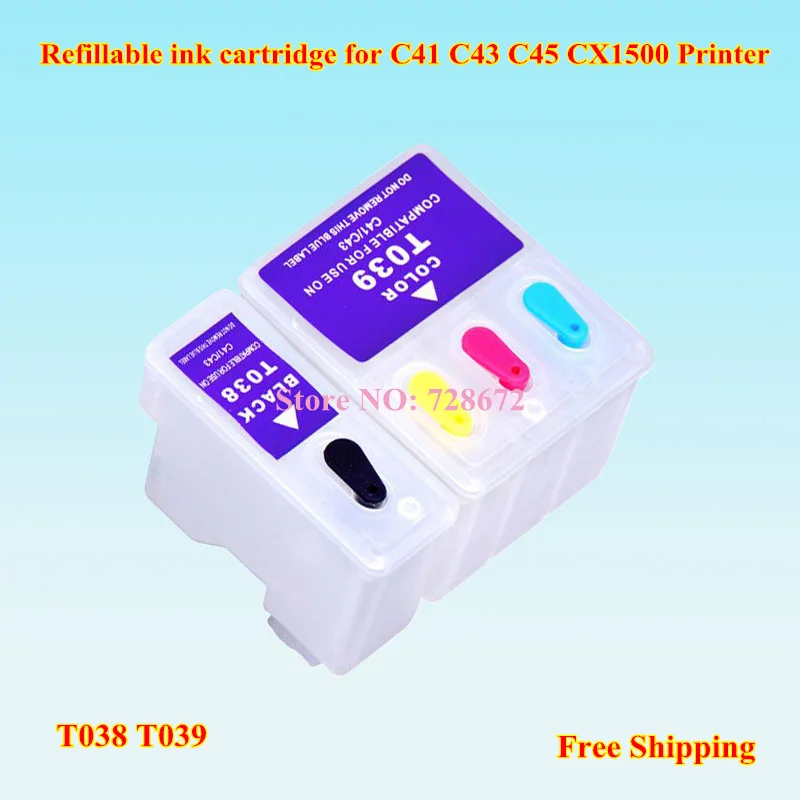 Пустые чернильные картриджи T038 T039 для EPSON STYLUS C41 C43 C43U C45 CX1500 картридж перезаправки