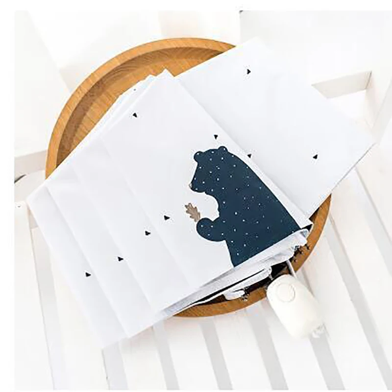 JESSEKAMM Bear полностью автоматическая прочная ветрозащитная Рамка Анти УФ Зонты от