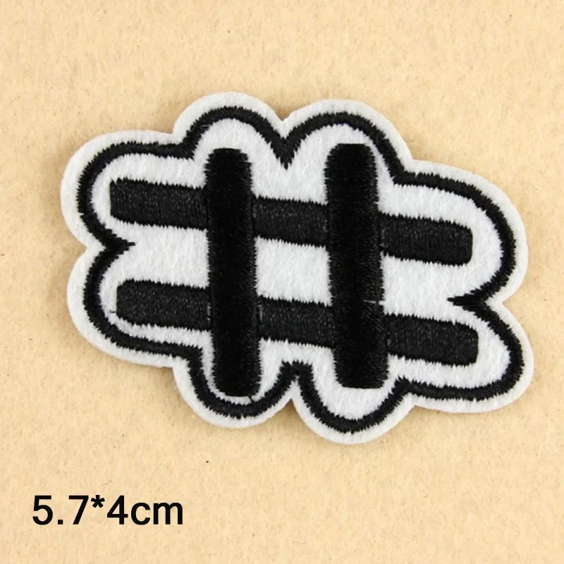 Нашивка с вышивкой для мальчиков черная белая в стиле панк|iron on patches|iron onpatch iron |