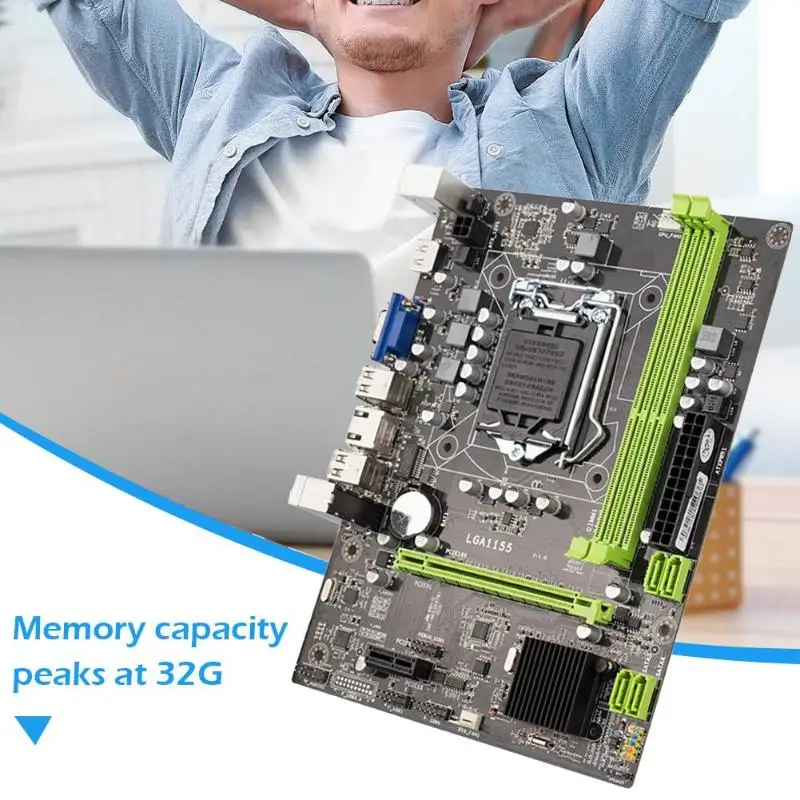 JINGSHA H61 B75 настольная материнская плата Разъем LGA1155 32 Гб M-ATX материнская плата компьютера USB 2,0 PCI-E16X слот для видеокарты VGA HDMI