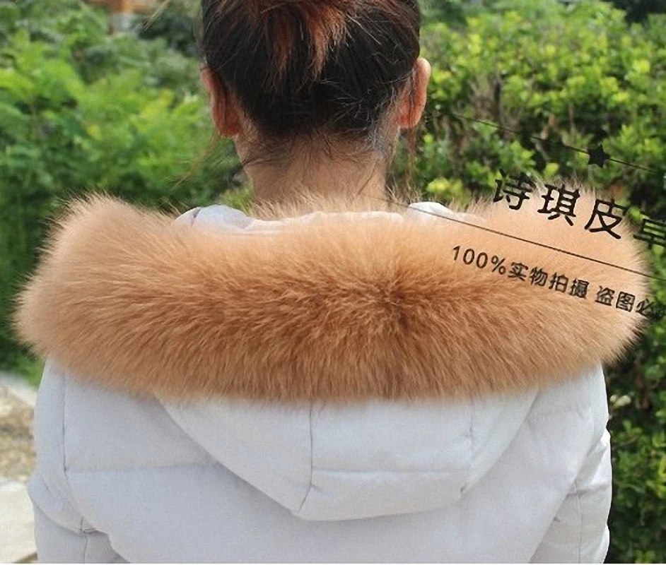 

10 Colors Genuine Fox Fur Detachable Collar Scarfs Fashion Coat Sweater Detachable Jacket Luxury Fur Collar C002-bown