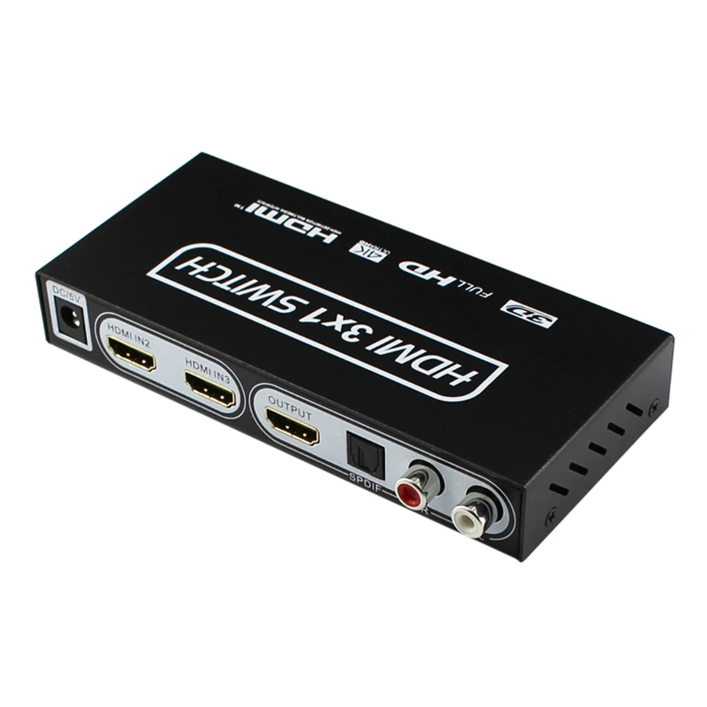 HDMI коммутатор с аудио разъединением 3X1 три в одном выреза один сплиттер HD 4K Аудио