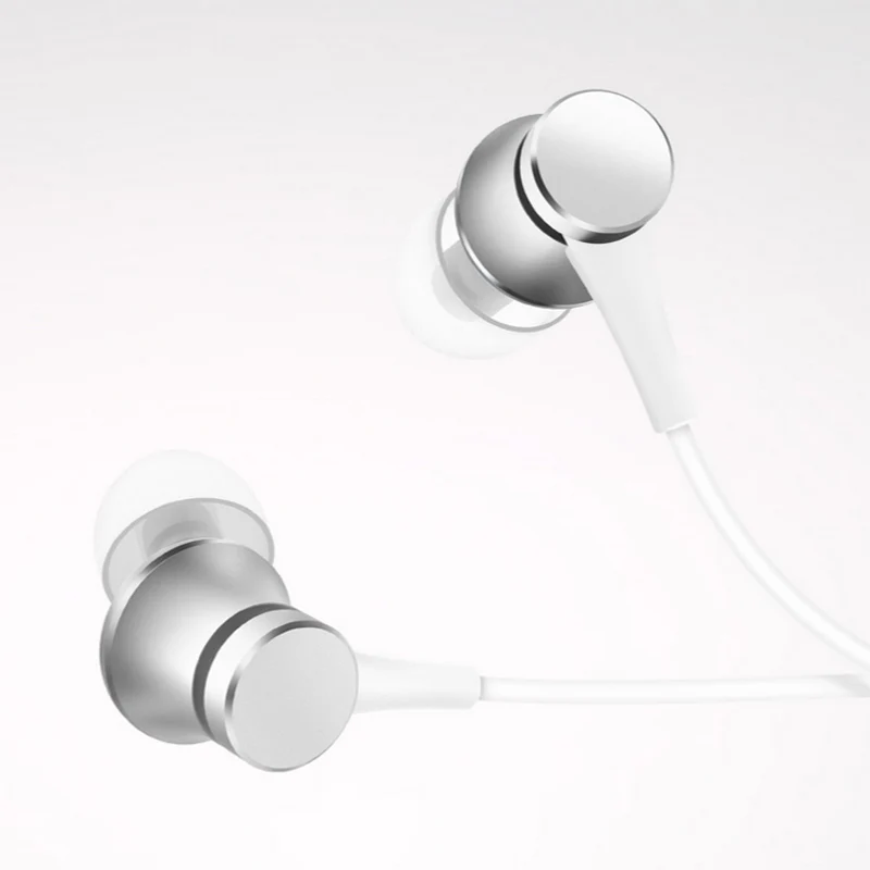 Новинка года Xiaomi поршня Pop 3,5 мм-вкладыши Красочные Провод управления для наушников 1,25 м с микрофоном для смартфонов оригинальная упаковка - Цвет: White