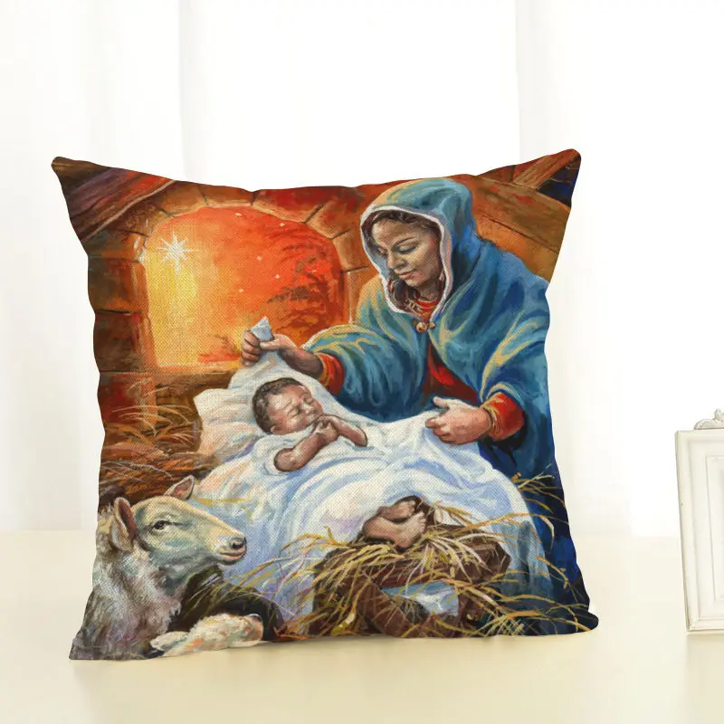 2 Новогодние рождественские украшения для дома Adornos De Navidad украшения дома аксессуары Замороженные натальные Подушка Navidad крышка Иисуса - Цвет: 2