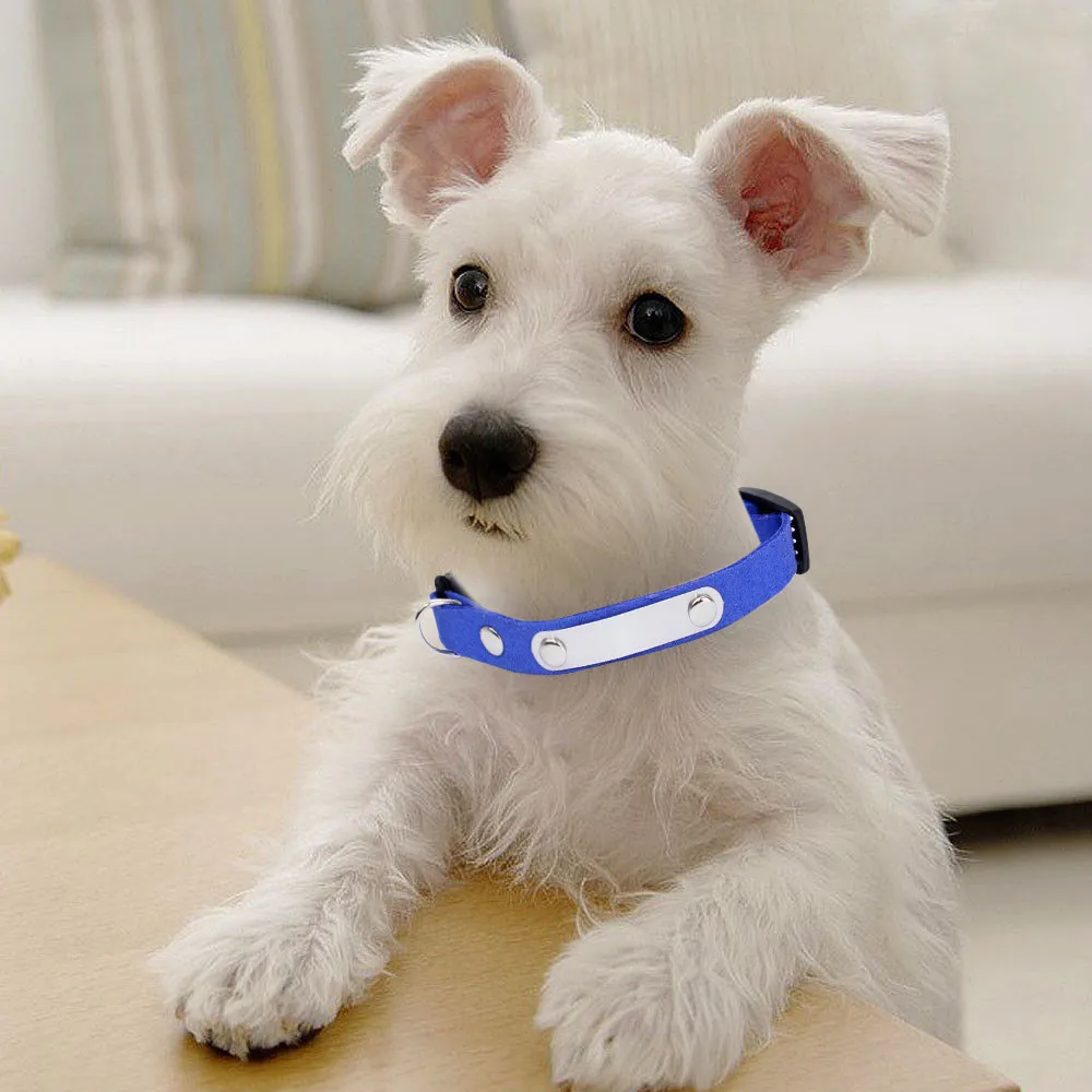 Домашние животные собаки кошки анти потеря кожа ID Ошейники гравировка текста на