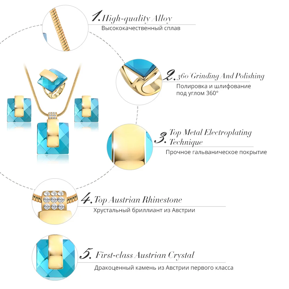 Роскошные геометрические Подвески с австрийским кристаллом Венского