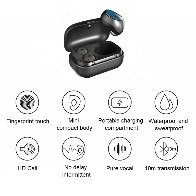 Ingelon Беспроводные Bluetooth 4 2 наушники-вкладыши водонепроницаемые головные телефоны