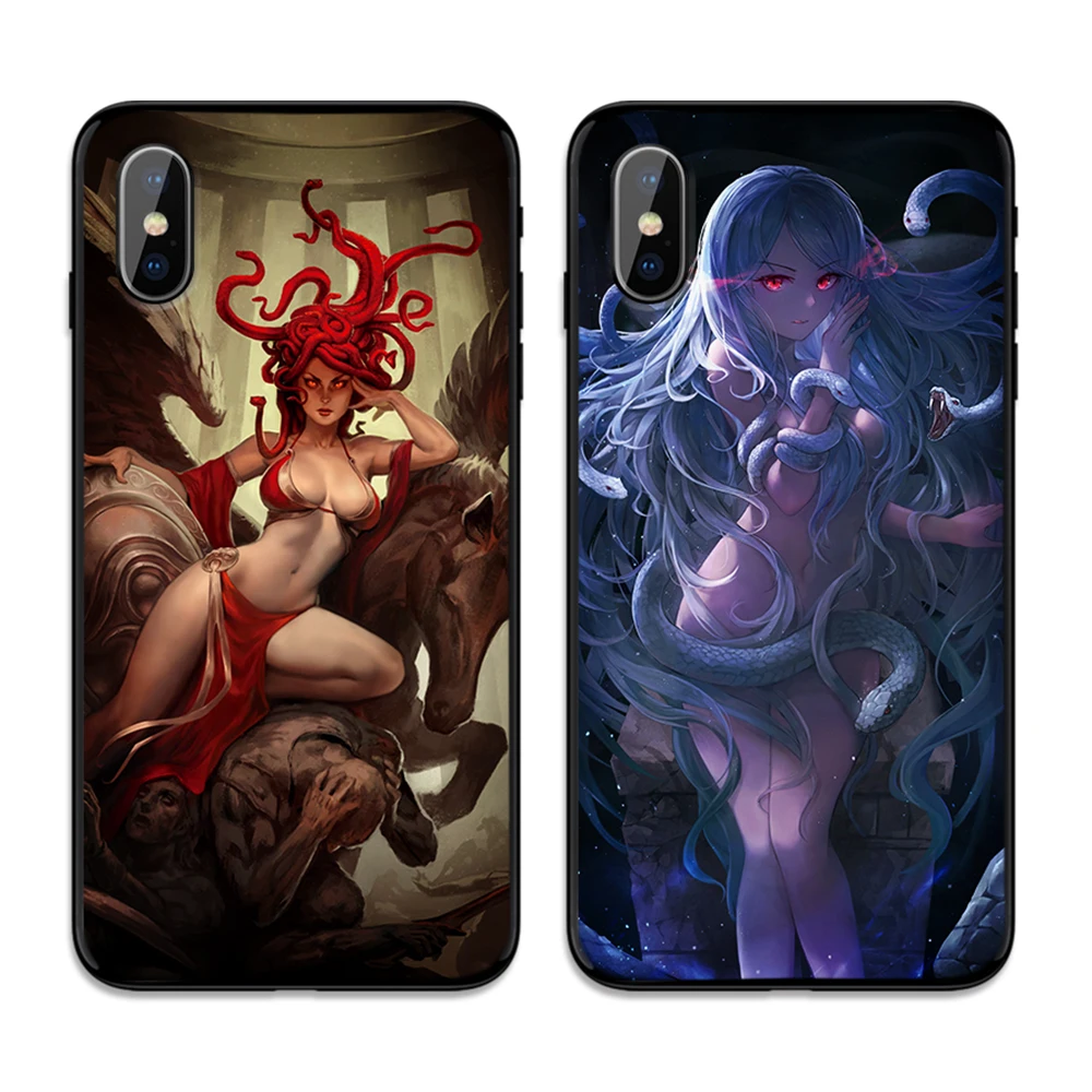 Сексуальная и красивая ведьма Медуза Мягкий ТПУ чехол для Apple iPhone 6 6S 7 8 Plus 5 5S SE X XS