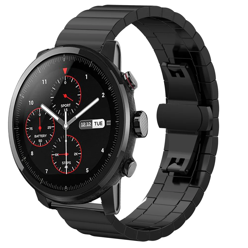Браслет из нержавеющей стали для оригинального Xiaomi Huami Amazfit Stratos 2 2th pace ремешок