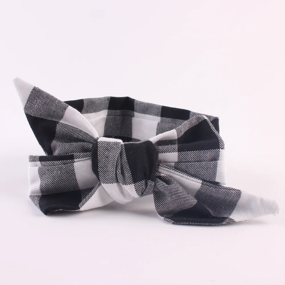 

DIY Kid Girl Turban Knot Headband Big Bow Adjustable Solid Rabbit Head Wrap Hair Band Accessories