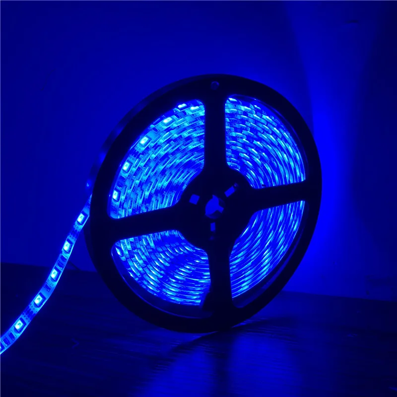 5050 Светодиодная лента Белая теплая белая RGB 5 м Светодиодная лента Диодная лента Гибкая 12 В светодиодный светильник с адаптером питания постоянного тока 12 В