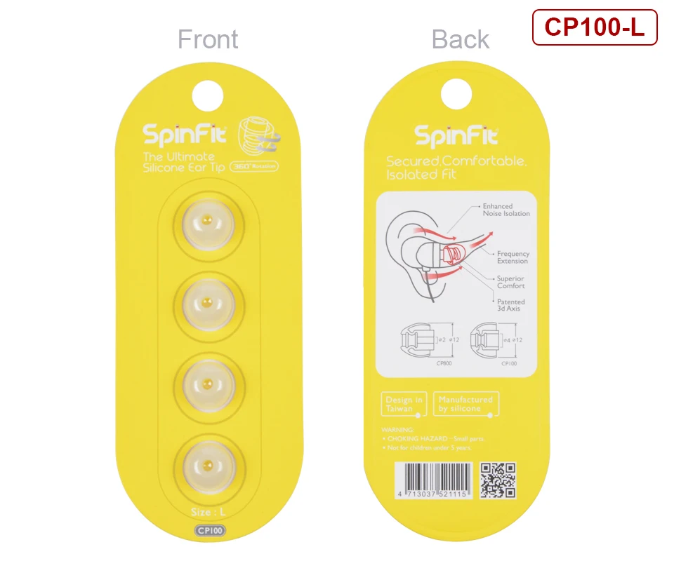 1 пара(2 шт.) SpinFit CP100 CP100M CP800 CP220 CP230 CP240 наушники-вкладыши запатентованные силиконовые подушечку инновационные Технология подушечек