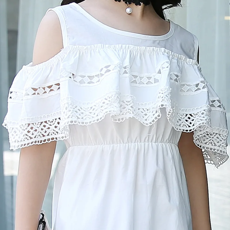 Детское летнее платье с кружевом для девочек новинка 2019 детская одежда хлопковое