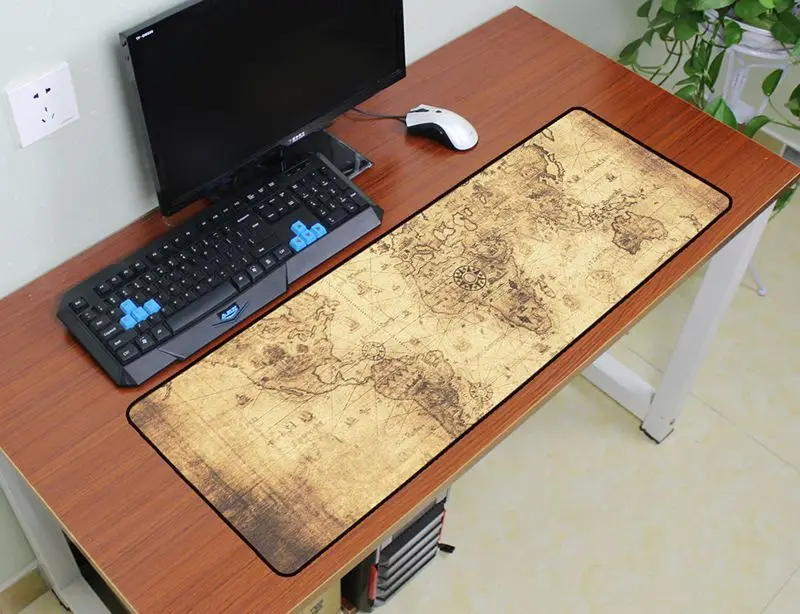 

world map mouse pad 900x300x3mm pad to mouse van gogh notbook computer mousepad art gaming padmouse gamer keyboard mouse mat