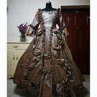 new brown vintage costumes 18th duchess retro medieval renaissance reenactment theatre civil war victorian dress d 267