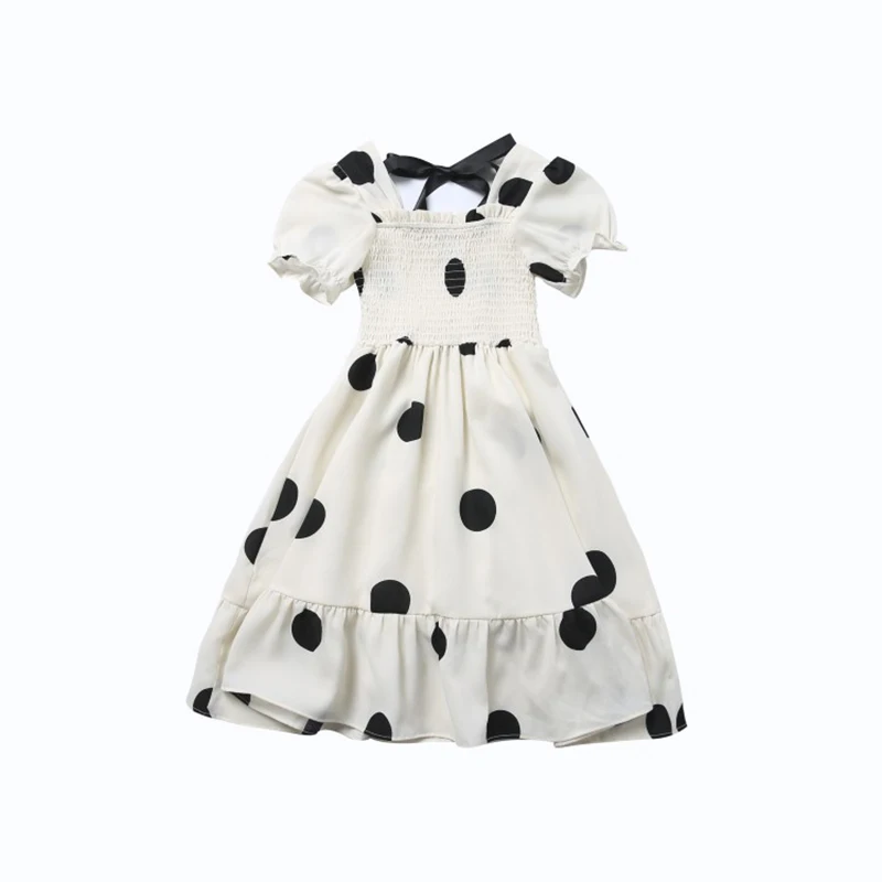 fashion dot teenage girl dress 2019 summer toddler baby girls vestidos elegant party and wedding 6 8 10 12 years | Детская одежда и