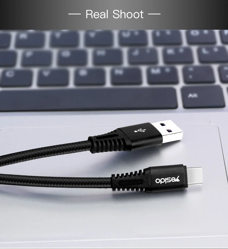 Yesido CA31 5A usb type C кабель для samsung S10 S9 S8 Plus Xiaomi huawei USB C кабель для быстрой зарядки type-c кабель