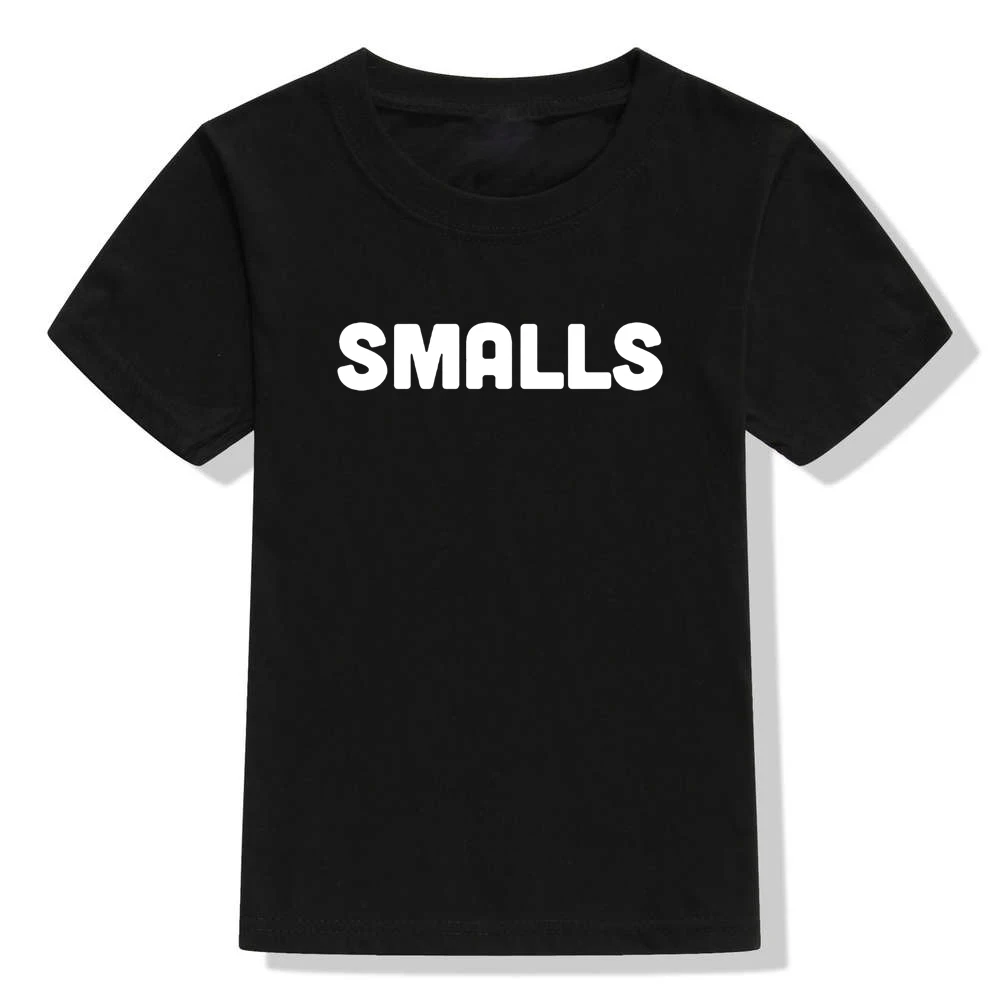 1 предмет, одинаковые футболки для всей семьи с надписью «Biggie and Smalls» Детские футболки для мальчиков и девочек, модные летние футболки с короткими рукавами - Цвет: 47A3-KSTBK-