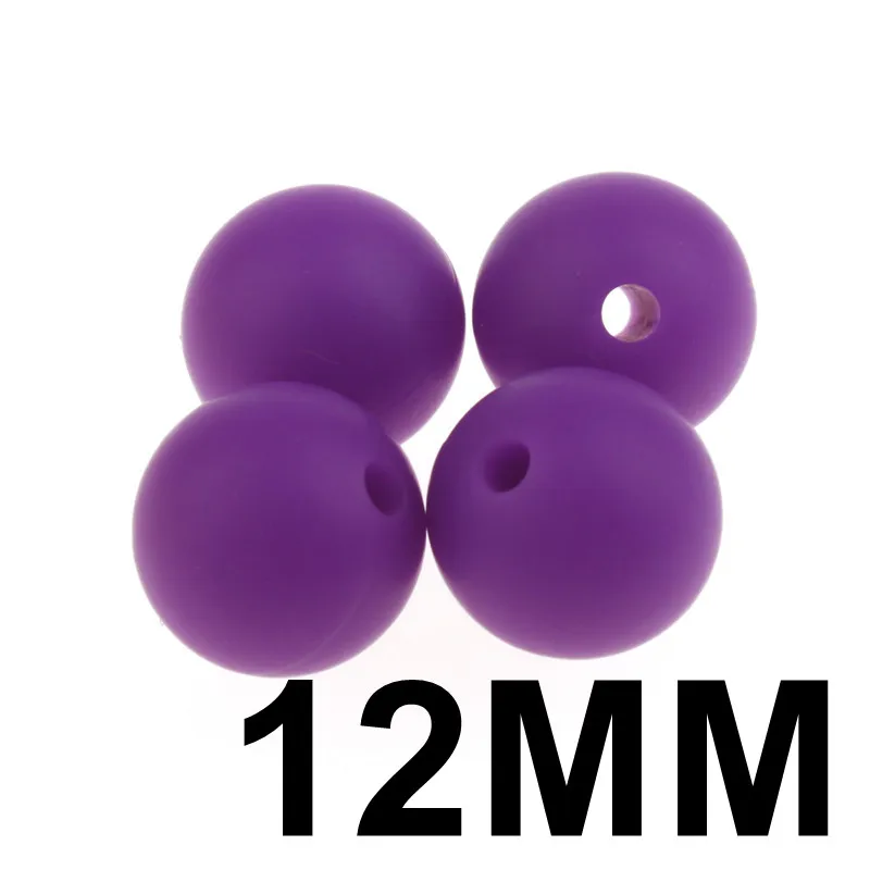 29 Lavender 12 мм, 100 шт, силиконовые круглые бусины-прорезыватели, Bpa бесплатно, уход за зубами, ювелирные изделия, браслет, аксессуары, сделай сам, Силиконовые Детские Прорезыватели, ожерелье - Цвет: 29 Lavender