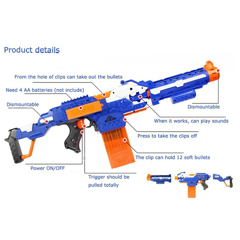 Электронный пистолет-пулемет, игрушечный костюм для NERF, мягкий пулевидный пистолет Rival, элитная Серия, уличная забавная и спортивная игрушка, подарок для детей, мальчиков