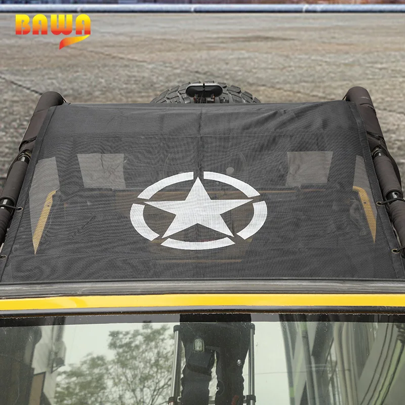 Автомобильный чехол BAWA для Jeep Wrangler TJ 1997 2006 ПВХ солнцезащитный козырек сетка