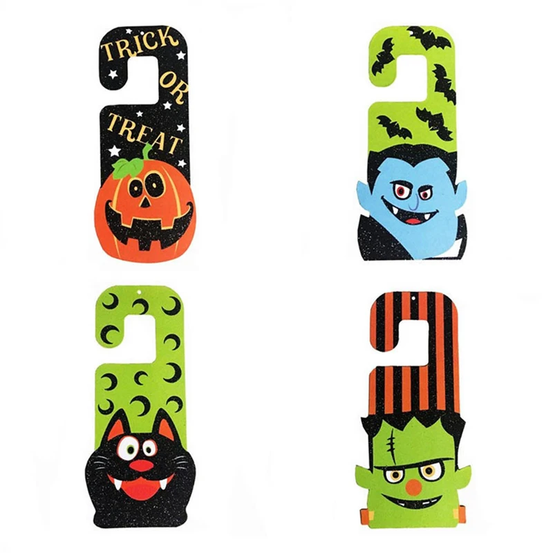 1 шт. милый Хэллоуин картон двери вешалка Украшения детский сад трюк или лечения